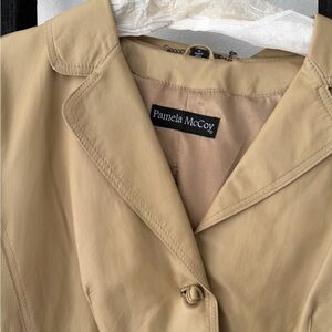 Pamela McCoy Beige Leather Jacket